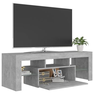 vidaXL betonszürke TV-szekrény LED-lámpákkal 120 x 35 x 40 cm