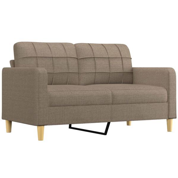 vidaXL 2 szem&eacute;lyes t&oacute;psz&iacute;nű sz&ouml;vet kanap&eacute; p&aacute;rn&aacute;kkal 140 cm