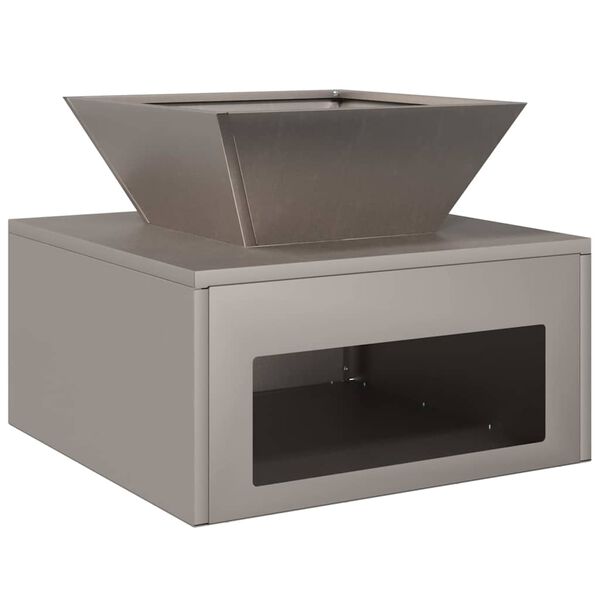 vidaXL Tűzrak&oacute; Rozsd&aacute;s 50 x 50 x 40 cm Időj&aacute;r&aacute;s&aacute;ll&oacute; ac&eacute;l