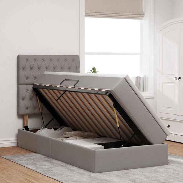 vidaXL &Aacute;gy t&aacute;rol&oacute;val &eacute;s matraccal T&oacute;psz&iacute;nű 90 x 190 cm Poli&eacute;szter