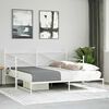 vidaXL Daybed with Trundle without Mattress White 107x203 cm acél
