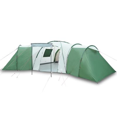 vidaXL 12 személyes zöld vízálló kupolás családi sátor