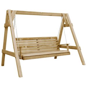 vidaXL impregn&aacute;lt fenyőfa kerti hintapad 205 x 150 x 157 cm