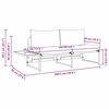 vidaXL Kerti kanapé párnával Barna 200.5 x 70 x 85.5 cm Fém