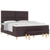 vidaXL Boxrug&oacute;s &aacute;gy fejt&aacute;ml&aacute;val S&ouml;t&eacute;t Barna 200 x 180 cm sz&ouml;vet
