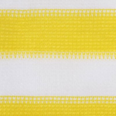 vidaXL sárga és fehér HDPE erkélytakaró 75 x 300 cm