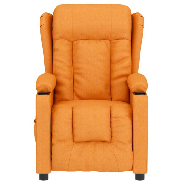 vidaXL sötétsárga szövet felállást segítő masszázsfotel