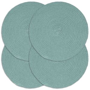 vidaXL 4 db sima z&ouml;ld kerek pamutal&aacute;t&eacute;t 38 cm