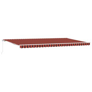 vidaXL Beh&uacute;zhat&oacute; napellenző Narancs &eacute;s Barna 600 &times; 300 cm