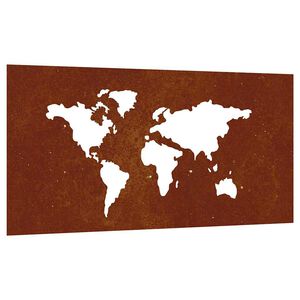 vidaXL vil&aacute;gt&eacute;rk&eacute;p mint&aacute;s corten ac&eacute;l kerti fald&iacute;sz 105 x 55 cm