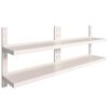 vidaXL 2 db k&eacute;tszintes rozsdamentes ac&eacute;l fali polc 200 x 30 cm