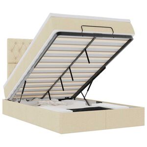 vidaXL Ottom&aacute;n &aacute;gykeret matraccal kr&eacute;m 120x190 cm sz&ouml;vet