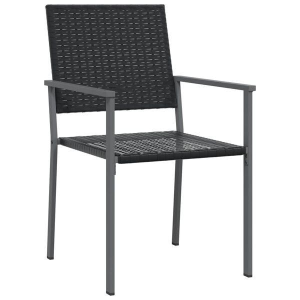 vidaXL 4 db fekete polyrattan kerti sz&eacute;k p&aacute;rn&aacute;val 54x62,5x89 cm