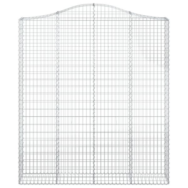 vidaXL 7 db íves horganyzott vas gabion kosár 200x30x220/240 cm