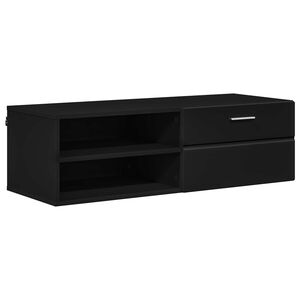 vidaXL F&aacute;b&oacute;l K&eacute;sz&uuml;lt Szekr&eacute;ny 100,5 x 39 x 30 cm Fekete Szerelt Fa