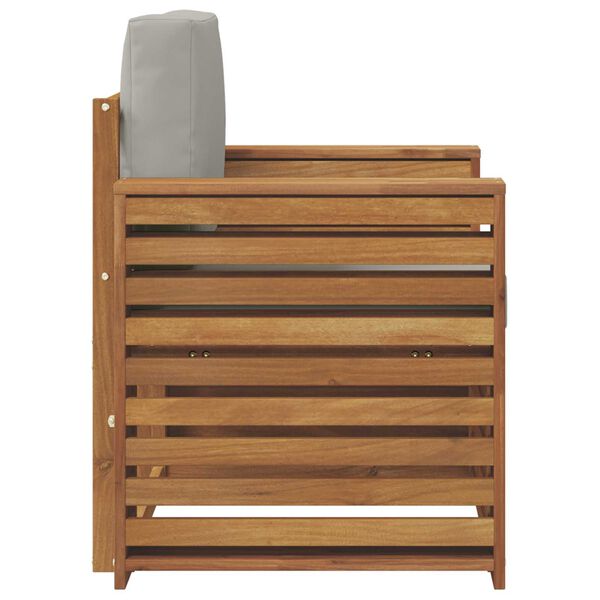 vidaXL K&uuml;lt&eacute;ri kanap&eacute; szett T&ouml;m&ouml;r ak&aacute;cfa &eacute;s poli&eacute;szter Term&eacute;szetes