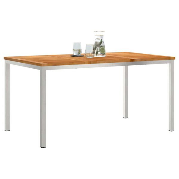 vidaXL KültériÉtkezőAsztal Barna 200x90x75 cm Szilárd teakfa