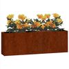 vidaXL 2 db rozsda sz&iacute;nű corten ac&eacute;l fali n&ouml;v&eacute;nytart&oacute; 53 x 10 x 17 cm