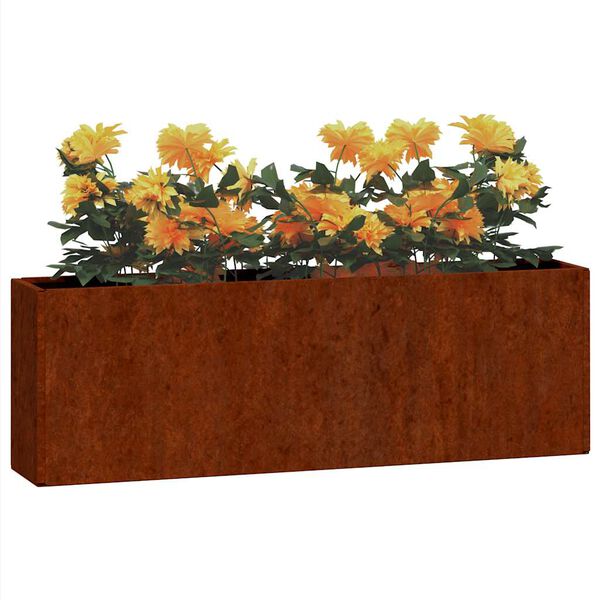 vidaXL 2 db rozsda sz&iacute;nű corten ac&eacute;l fali n&ouml;v&eacute;nytart&oacute; 53 x 10 x 17 cm