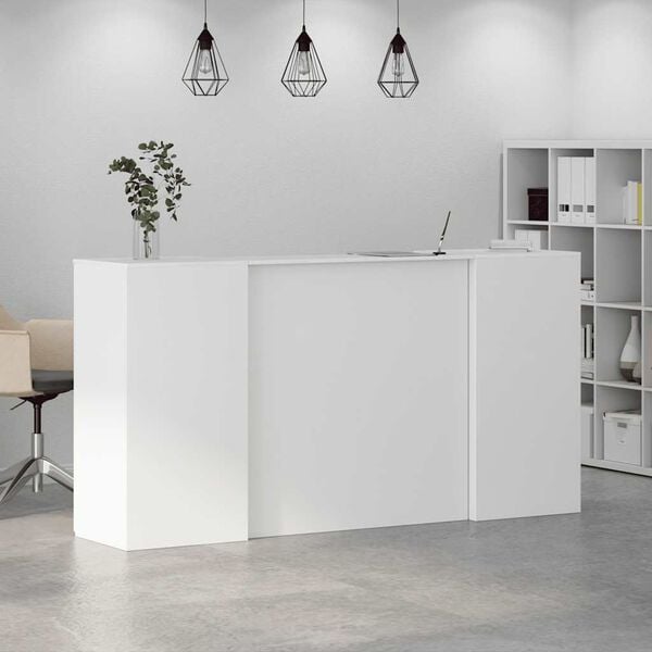 vidaXL recepci&oacute;s pult feh&eacute;r 200x50x103,5 cm szerelt fa