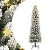 vidaXL műkar&aacute;csonyfa 300 LED-del &eacute;s pelyhes h&oacute;val 210 cm