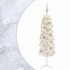 vidaXL Karcs&uacute; műkar&aacute;csonyfa g&ouml;mb&ouml;kkel 120 cm 150 LED Meleg feh&eacute;r