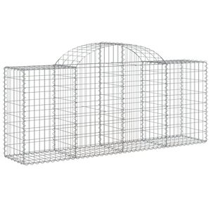 vidaXL &iacute;ves horganyzott vas gabion kos&aacute;r 200x50x80/100 cm