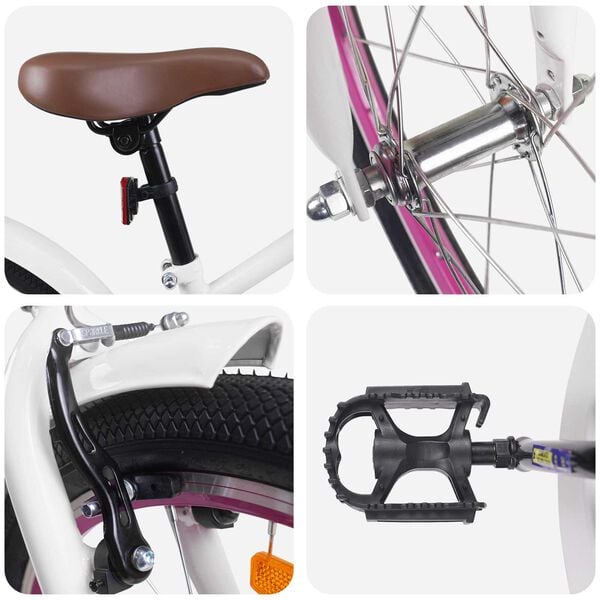 vidaXL Gyerek Bicikli 20 H&uuml;velyk 6-11 &eacute;ves korig aj&aacute;nlott Feh&eacute;r