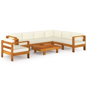 vidaXL 8 darabos ak&aacute;cfa kerti pihenőgarnit&uacute;ra p&aacute;rn&aacute;kkal 100 x 60 cm