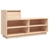 vidaXL t&ouml;m&ouml;r fenyőfa cipőszekr&eacute;ny 110 x 34 x 61 cm