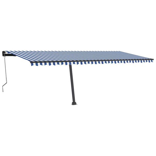 vidaXL k&eacute;k/feh&eacute;r automata sz&eacute;l&eacute;rz&eacute;kelős &eacute;s LED-es napellenző 600x350cm