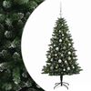 vidaXL Műfenyő g&ouml;mb&ouml;kkel 150 cm 150 LED Meleg feh&eacute;r PVC &eacute;s f&eacute;m