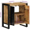 vidaXL Fürdőszekrény tárolóval Barna 55 x 35 x 60 cm Tömör mangófa
