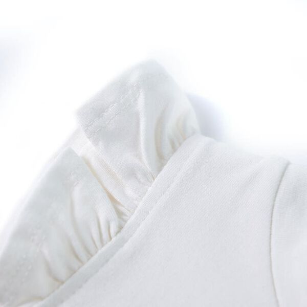 Ekr&uuml; sz&iacute;nű fodros ujj&uacute; gyerekp&oacute;l&oacute; 116