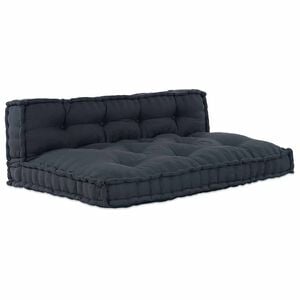 vidaXL Pallet Sofa P&aacute;rna 2 pcs Sz&ouml;vet Antracitsz&uuml;rke 120 x 80 x 38 cm