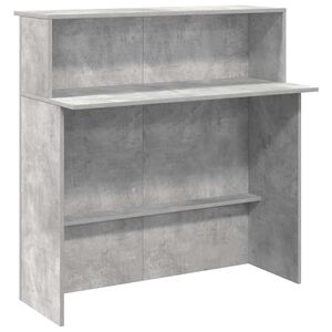 vidaXL recepci&oacute;s pult betonsz&uuml;rke 100x50x103,5 cm szerelt fa