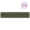 vidaXL 10 db olajz&ouml;ld hidegen hengerelt ac&eacute;l gyepszeg&eacute;lyek 20x103 cm
