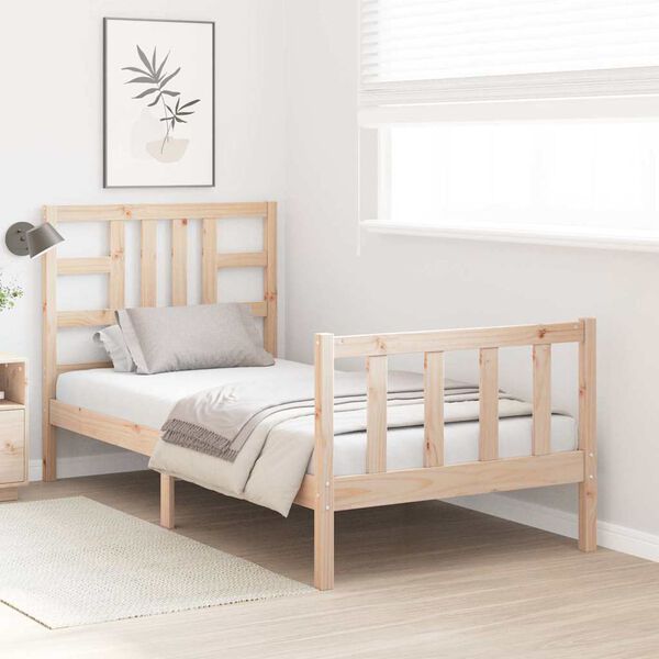 vidaXL t&ouml;m&ouml;r fenyőfa &aacute;gy matrac n&eacute;lk&uuml;l 90 x 200 cm