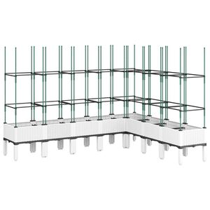 vidaXL feh&eacute;r polipropil&eacute;n r&aacute;csos kerti &uuml;ltetől&aacute;da 200 x 160 x 142,5 cm
