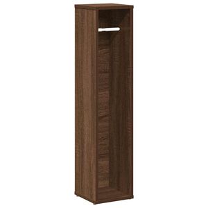 vidaXL barna t&ouml;lgyfa f&uuml;rdőszobaszekr&eacute;ny pap&iacute;rtart&oacute;val 20,5 x 20 x 90cm