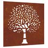 vidaXL famint&aacute;s corten ac&eacute;l kerti fald&iacute;sz 55 x 55 cm