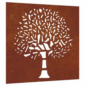 vidaXL famint&aacute;s corten ac&eacute;l kerti fald&iacute;sz 55 x 55 cm