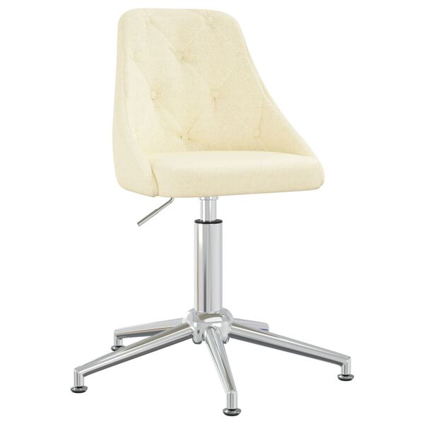 vidaXL kr&eacute;msz&iacute;nű sz&ouml;vetbor&iacute;t&aacute;s&uacute; forg&oacute; &eacute;tkezősz&eacute;k