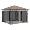 vidaXL t&oacute;psz&iacute;nű pavilon sz&uacute;nyogh&aacute;l&oacute;val 3 x 3 x 2,73 m 180 g/m&sup2;