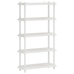 vidaXL Polc egys&eacute;g 5 szint 100 x 40 x 177 cm PP Feh&eacute;r