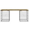 vidaXL impregn&aacute;lt fenyőfa gabion kerti pad 103 x 31 x 42 cm
