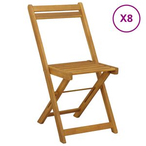 vidaXL K&uuml;lt&eacute;ri bistro sz&eacute;kek 8 pcs Term&eacute;szetes 40 x 53 x 80 cm