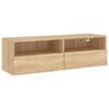 vidaXL sonoma t&ouml;lgysz&iacute;n szerelt fa fali TV-szekr&eacute;ny 100 x 30 x 30 cm