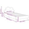 vidaXL Ágykeret fejtámlával Fekete 90 x 200 cm PU