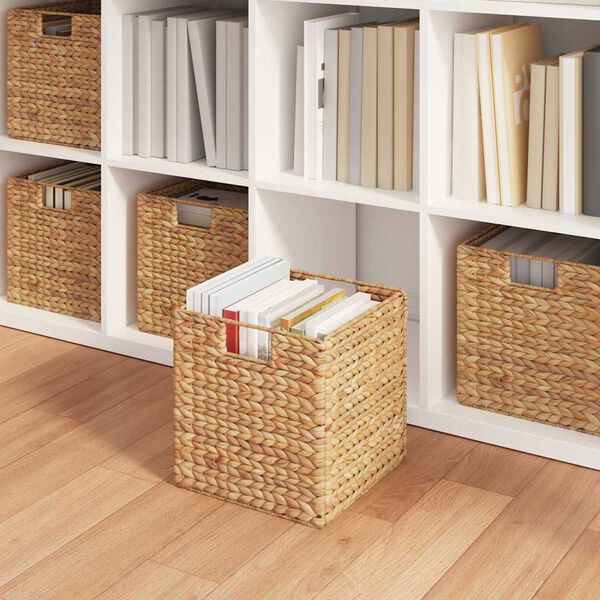 vidaXL T&aacute;rol&oacute;kosarak 2 pcs Term&eacute;szetes 28 x 28 x 28 cm V&iacute;zi j&aacute;cint